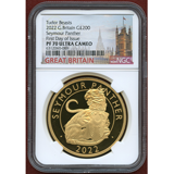 イギリス 2022年 ￡200(2oz) 金貨 シーモアパンサー NGC PF70UC FDI