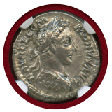 ローマ帝国 177-192年 デナリウス銀貨 コンモドゥス NGC AU