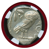 古代ギリシャ アッティカ アテネ 440-404BC 4ドラクマ 銀貨 フクロウ NGC MS