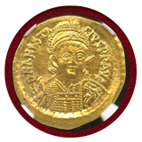 【SOLD】ビザンチン帝国 AD491-518 ソリダス金貨 アナスタシウス1世 Ch MS★