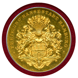 【SOLD】ドイツ ハンブルク 1913年 ポルトガレッサー 金メダル(10ダカット) SP63