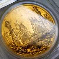 【SOLD】ドイツ ハンブルク 1913年 ポルトガレッサー 金メダル(10ダカット) SP63