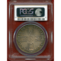 イギリス 1696年 クラウン 銀貨 ウィリアム3世 PCGS AU50
