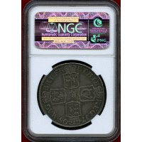 イギリス 1708年 クラウン 銀貨 アン女王 NGC AU50