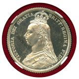 【SOLD】イギリス 1887年 6ペンス 銀貨 ヴィクトリアジュビリー NGC PF62CAMEO
