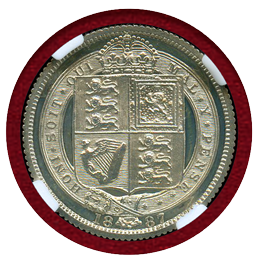 【SOLD】イギリス 1887年 6ペンス 銀貨 ヴィクトリアジュビリー NGC PF62CAMEO