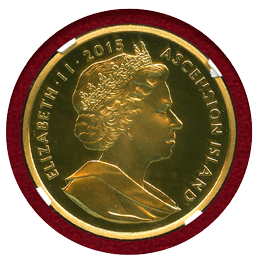 英領アセンション島 2015年 クラウン 金貨 ナポレオン NGC PF70UC