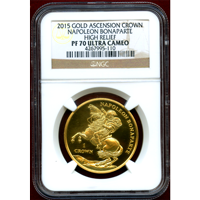 英領アセンション島 2015年 クラウン 金貨 ナポレオン NGC PF70UC