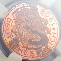 ドイツ 1908年 25ペニヒ 銅貨 試作貨 NGC PF64RB