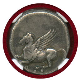 古代ギリシャ コリンティア コリント 紀元前4世紀頃 ステーター 銀貨 ペガサス NGC XF