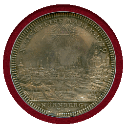 ドイツ ニュルンベルク 1779KR ターラー 銀貨 都市景観 NGC AU53