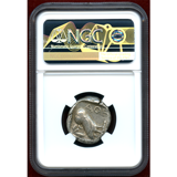 【SOLD】古代ギリシャ アテネ 440-404BC 4ドラクマ 銀貨 フクロウ NGC AU