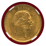 【SOLD】デンマーク 1873年 20クローネ 金貨 クリスチャン9世 NGC MS63