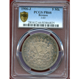 【SOLD】ドイツ ブレーメン 1906J 5マルク プルーフ銀貨 PCGS PR66 TONE