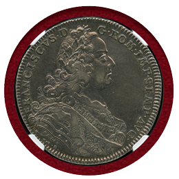 【SOLD】ドイツ ニュルンベルク 1754年 ターラー 銀貨 都市景観 NGC AU50