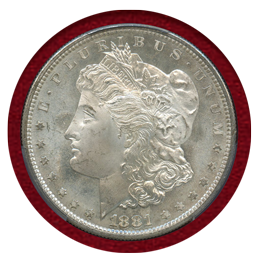 アメリカ 1881-S $1 銀貨 モルガンダラー PCGS MS66