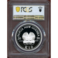 【SOLD】パプアニューギニア 2020年 10キナ 銀貨 極楽鳥 PCGS PR70DCAM