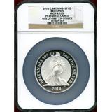 【SOLD】イギリス 2014年 10ポンド(5オンス) 銀貨 ブリタニア NGC PF69UC