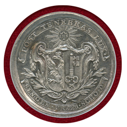 【SOLD】スイス ジュネーブ (1780年頃) 銀メダル スクール勲章 NGC MS65