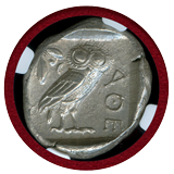 【SOLD】古代ギリシャアテネ 440-404BC 4ドラクマ銀貨 フクロウ NGC Ch AU