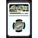 【SOLD】古代ギリシャアテネ 440-404BC 4ドラクマ銀貨 フクロウ NGC Ch AU