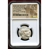 【SOLD】古代エジプト 5th-4th BC 4ドラクマ銀貨 フクロウ NGC Ch AU