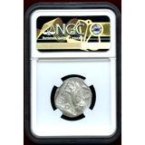 【SOLD】古代エジプト 5th-4th BC 4ドラクマ銀貨 フクロウ NGC Ch AU