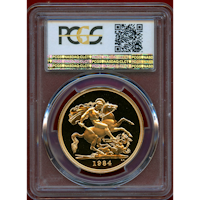 イギリス 1984年 5ポンド 金貨 エリザベス2世 PCGS PR70DCAM