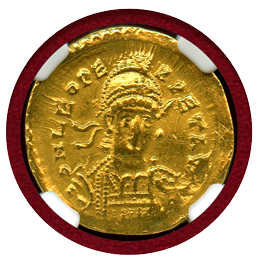 【SOLD】東ローマ帝国 457-474年 ソリダス 金貨 レオ1世 Ch XF 5/5,2/5