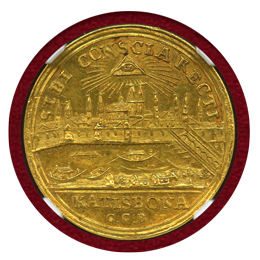 ドイツ レーゲンスブルク ND(1792-1803) 1ダカット 金貨 都市景観 PCGS MS63