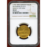 ドイツ レーゲンスブルク ND(1792-1803) 1ダカット 金貨 都市景観 PCGS MS63