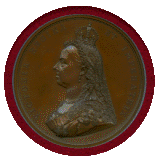 イギリス 1887年 銅メダル ヴィクトリア女王即位50周年記念 NGC MS66BN