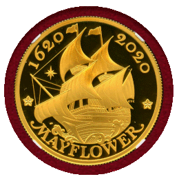 イギリス 2020年 100ポンド 金貨 メイフラワー号400周年記念 NGC PF70UC FDI