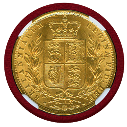 【SOLD】イギリス 1869年 ソブリン 金貨 ヴィクトリア ヤングヘッド NGC MS63