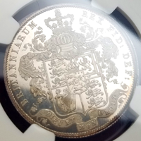 イギリス 1826年 1/2クラウン 銀貨 ジョージ4世 NGC PF63