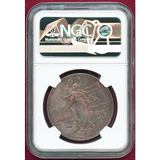 【SOLD】イタリア 1911R 5リレ 銀貨 王国建国50年記念 NGC MS62