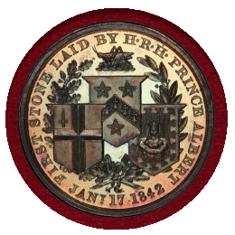 【SOLD】イギリス 1844年 銀メダル 王立証券取引所オープン記念 PCGS SP64
