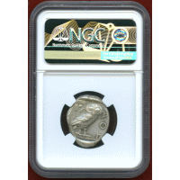 古代ギリシャ アッティカ アテネ 440-404BC 4ドラクマ 銀貨 フクロウ NGC AU