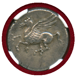 古代ギリシャ コリンティア コリント 紀元前4世紀頃 ステーター 銀貨 ペガサス NGC Ch XF