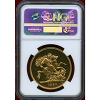 イギリス 1937年 5ポンド 金貨 ジョージ6世 NGC PF63CAMEO