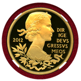 イギリス 2012年 ￡5 銀貨 GILT エリザベス2世即位60年記念  NGC PF70UC