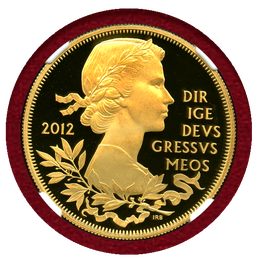 イギリス 2012年 ￡5 銀貨 GILT エリザベス2世即位60年記念  NGC PF70UC