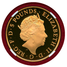 イギリス 2015年 5ポンド 金貨 シャーロット王女洗礼記念 NGC PF70UC