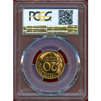 フランス 1973年 20サンチーム 金貨 ピエフォー マリアンヌ PCGS SP66