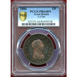 【SOLD】イギリス 1806年 ペニー 銅貨 プルーフ ジョージ3世 PCGS PR64BN