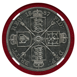 イギリス 1887 4シリング銀貨 ヴィクトリア ジュビリー NGC PF64CAM
