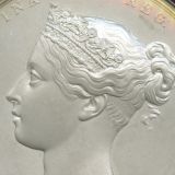 【SOLD】イギリス 1880年 ロイヤルソサエティ 銀メダルマットプルーフ ビクトリア/ニュートン