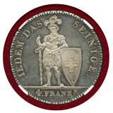 【SOLD】スイス アッペンツェル 1816年 4フランケン 銀貨 騎士立像 NGC MS64PL