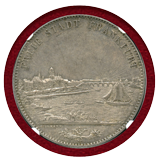 【SOLD】ドイツ 1843年 2ターラー 銀貨 フランクフルト都市景観 NGC MS61