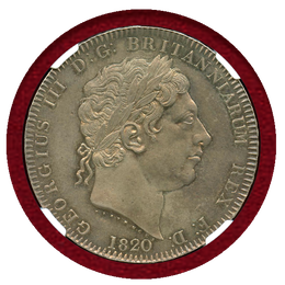 イギリス 1820 LX クラウン 銀貨 ジョージ3世 NGC MS62